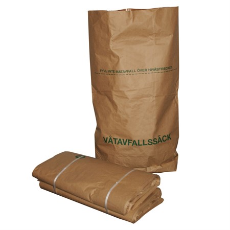 Papperssäck Matavfall 60L papper/plast 25st/fp