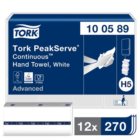 Pappershandduk Tork PeakServe® Continous™ Advanced 1-lags H5