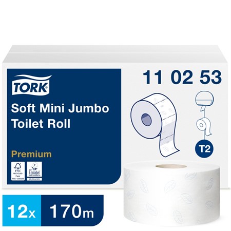 Toapapper Tork Jumbo Mini Premium 2-lags T2