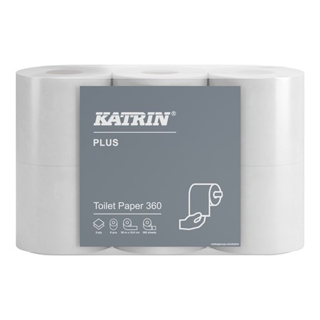 Toapapper Katrin Plus 360 2-lags 50m vit T4