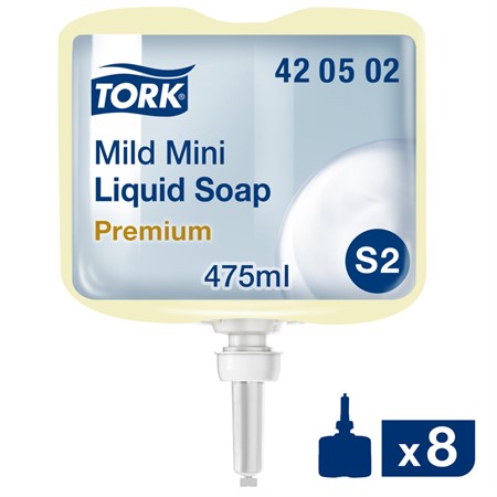 Flytande tvål Tork Mild doft Mini Gul Premium 475ml S2
