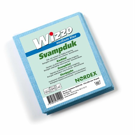 Wizzo Svampduk Medium Blå 210x170mm 10-p