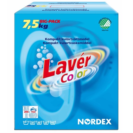 Tvättmedel kulör 7,5 kg Lavér Color Nordex