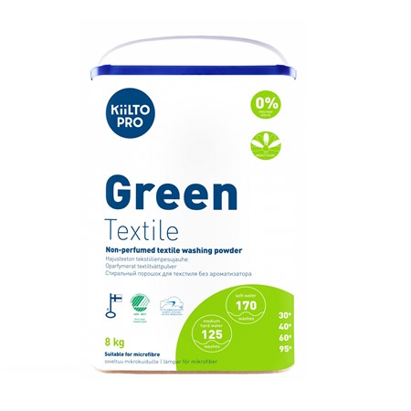 Green Pro tvättmedel pulver oparfymerad 8kg Kiilto
