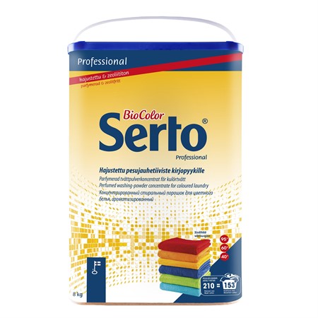 Serto Biocolor kulörtvättmedel pulver 8kg Kiilto