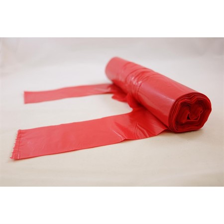 Papperskorgspåse opt 30L LDPE 35my röd