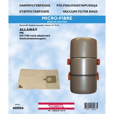 Dammpåse Allway PM microfiber 3-pack