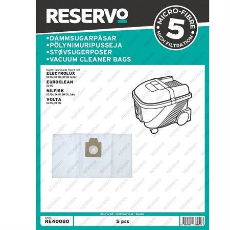 Dammpåse Elextrolux UZ932/Terrier microfiber 5-pack